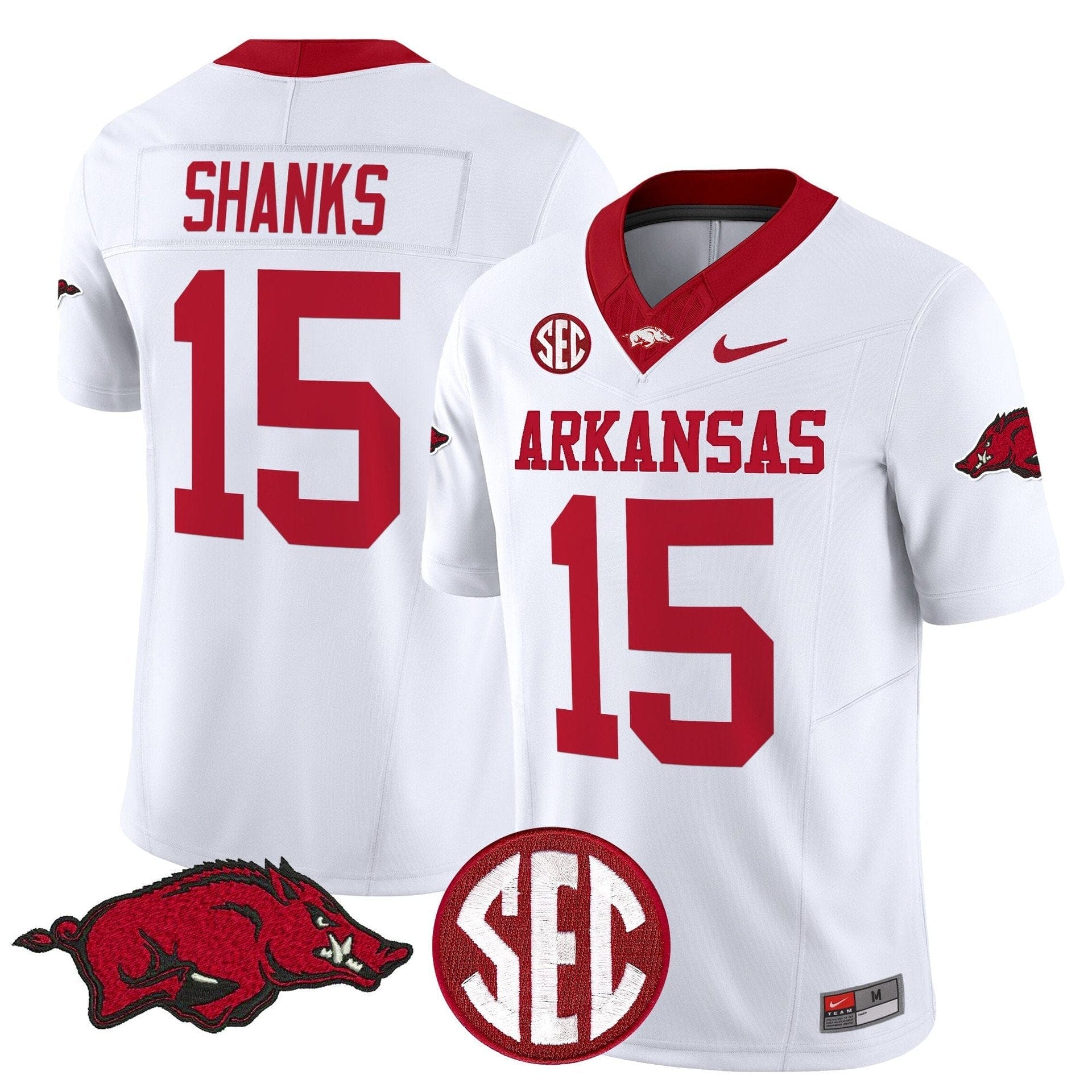 Kam Shanks Jersey #15 Arkansas Razorbacks Limited Stitched 2 Kam Shanks Jersey #15 Arkansas Razorbacks Limited Stitched - Image 2