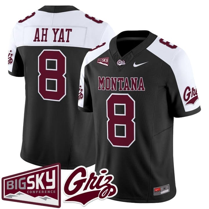 Keali'i Ah Yat Jersey #8 Montana Grizzlies 2025 Vapor Limited Stitched - Image 3