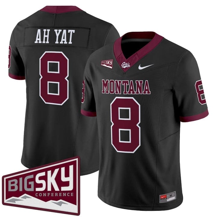 Keali'i Ah Yat Jersey #8 Montana Grizzlies 2025 Vapor Limited Stitched