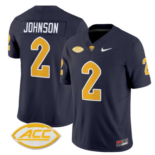 Kenny Johnson Jersey #2 Pittsburgh Panthers 2025 Limited Stitched - Image 4