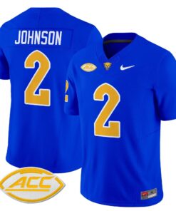 Kenny Johnson Jersey 2 Pittsburgh Panthers 2025 Limited Stitched Royal
