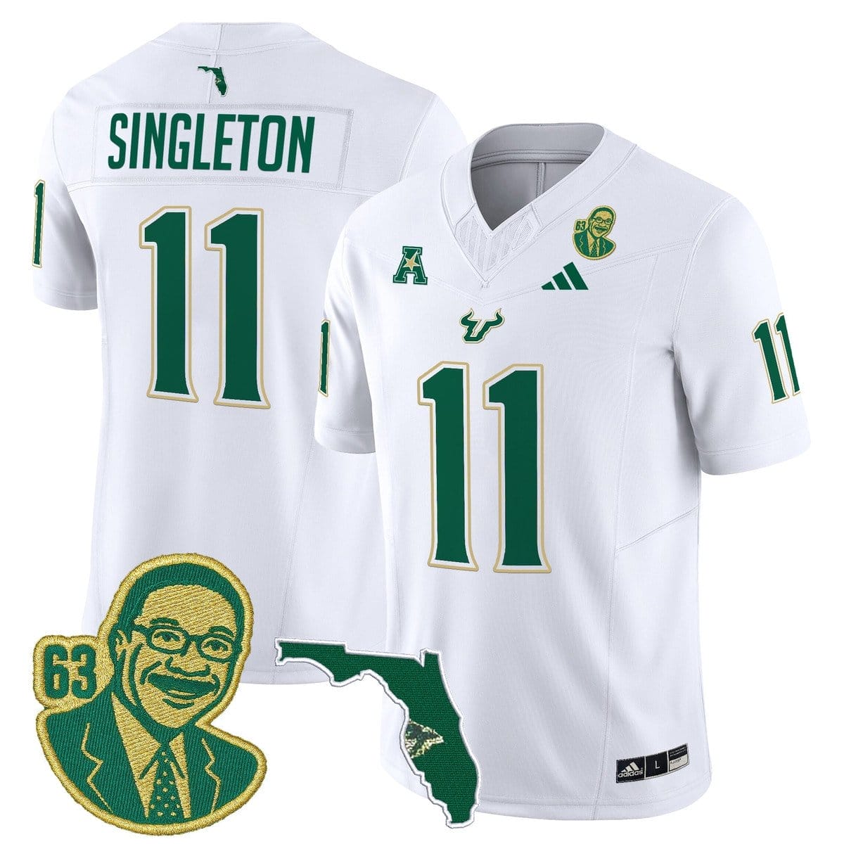 Keshaun Singleton Jersey #11 South Florida Bulls Lee Roy Selmon Legacy 2 Keshaun Singleton Jersey #11 South Florida Bulls Lee Roy Selmon Legacy - Image 2