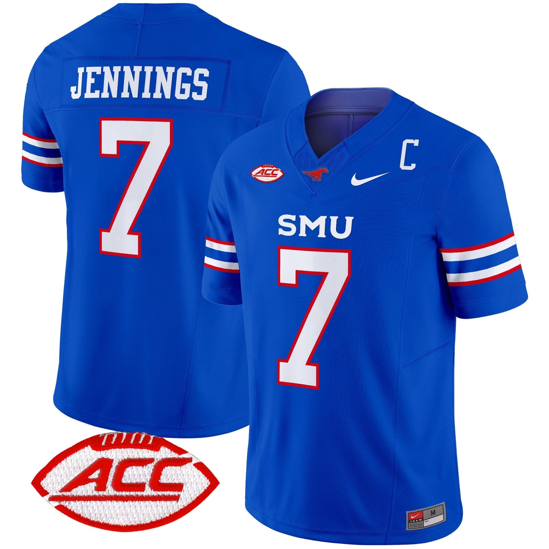 Kevin Jennings Jersey #7 SMU Mustangs 2025 Vapor Limited Stitched - Image 3