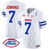 Kevin Jennings Jersey 7 SMU Mustangs 2025 Vapor Limited Stitched Ice White 12f984e6 bc78 43c2 b97d b776d71cbf82
