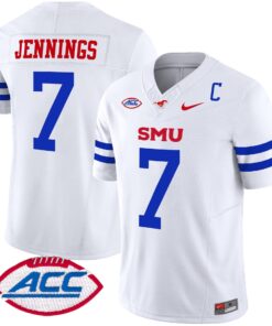 Kevin Jennings Jersey #7 SMU Mustangs 2025 Vapor Limited Stitched