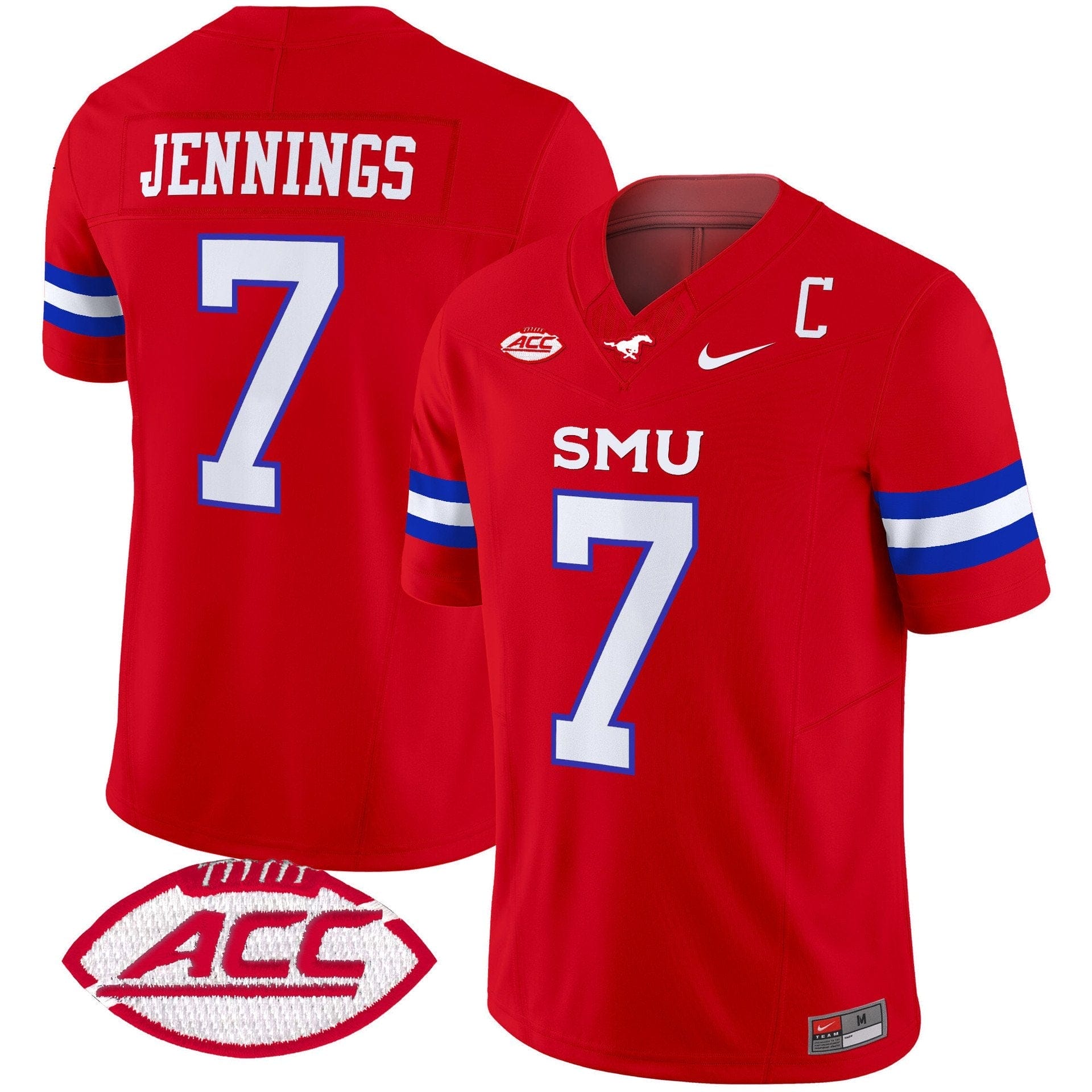 Kevin Jennings Jersey #7 SMU Mustangs 2025 Vapor Limited Stitched - Image 5