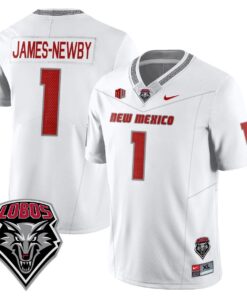 Alternative view of Keyshawn James-Newby Jersey #1 UNM Lobo Football 2025 Stitched