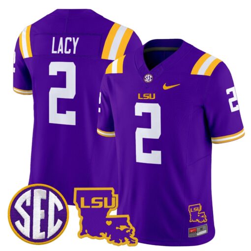 Kyren Lacy Jersey #2 LSU Tigers 2025 Louisiana Patch Stitched - Image 5