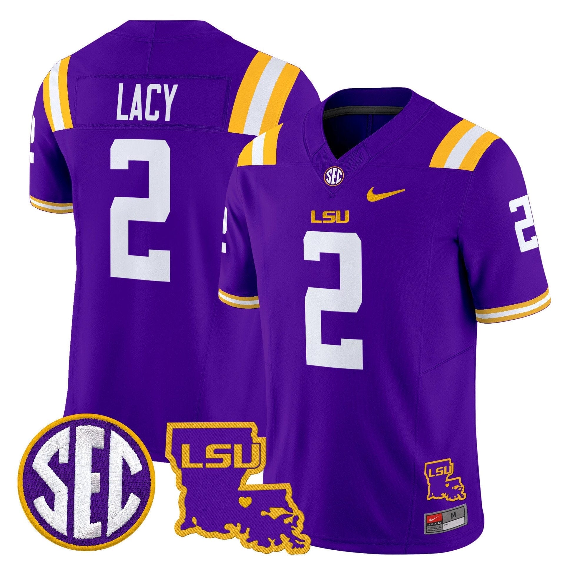 Kyren Lacy Jersey #2 LSU Tigers 2025 Louisiana Patch Stitched 5 Kyren Lacy Jersey #2 LSU Tigers 2025 Louisiana Patch Stitched - Image 5