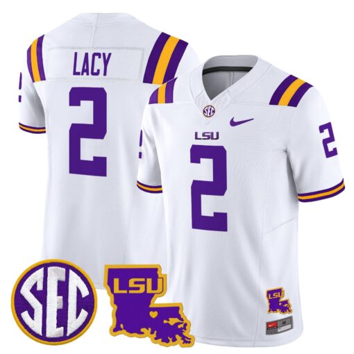 Kyren Lacy Jersey #2 LSU Tigers 2025 Louisiana Patch Stitched - Image 2