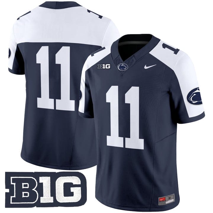 Kyron Hudson Jersey #11 No Name Penn State Nittany Lions 2025 Stitched - Image 3