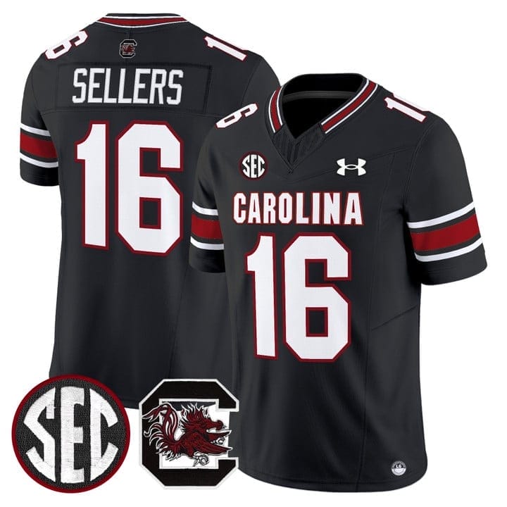 LaNorris Sellers Jersey #16 South Carolina Gamecocks 2025 Stitched 1 LaNorris Sellers Jersey #16 South Carolina Gamecocks 2025 Stitched
