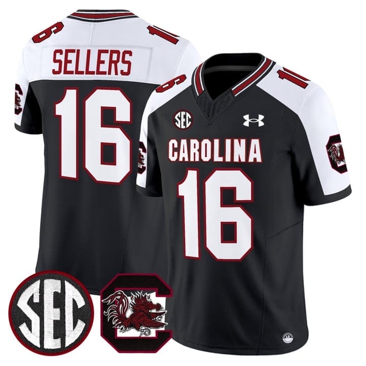 LaNorris Sellers Jersey #16 South Carolina Gamecocks 2025 Stitched 3 LaNorris Sellers Jersey #16 South Carolina Gamecocks 2025 Stitched - Image 3