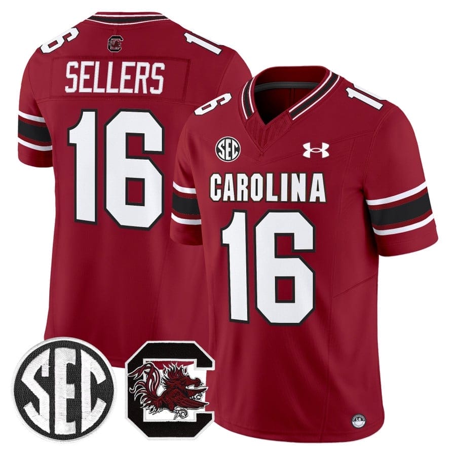 LaNorris Sellers Jersey #16 South Carolina Gamecocks 2025 Stitched 5 LaNorris Sellers Jersey #16 South Carolina Gamecocks 2025 Stitched - Image 5