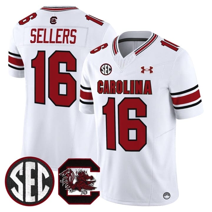 LaNorris Sellers Jersey #16 South Carolina Gamecocks 2025 Stitched 2 LaNorris Sellers Jersey #16 South Carolina Gamecocks 2025 Stitched - Image 2