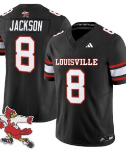 Lamar Jackson Jersey #8 Louisville Cardinals 1980s Throwback Stitched