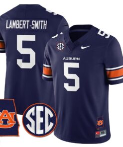 Lambert-Smith Jersey #5 Auburn Tigers Alabama Patch Vapor Stitched 7 Lambert Smith Jersey 5 Auburn Tigers Alabama Patch Vapor Stitched Navy