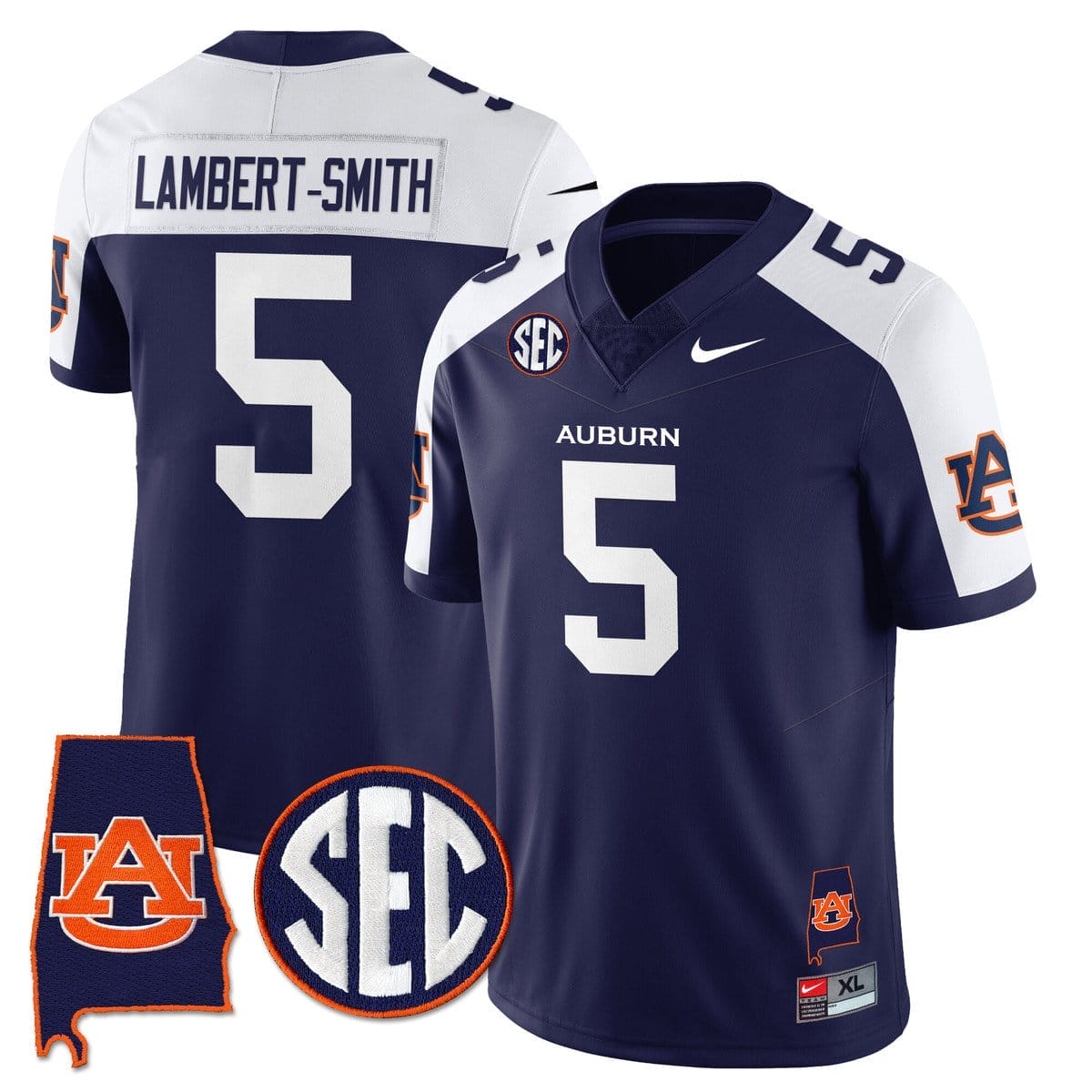 Lambert-Smith Jersey #5 Auburn Tigers Alabama Patch Vapor Stitched 1 Lambert-Smith Jersey #5 Auburn Tigers Alabama Patch Vapor Stitched