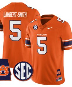 Lambert-Smith Jersey #5 Auburn Tigers Alabama Patch Vapor Stitched 9 Lambert Smith Jersey 5 Auburn Tigers Alabama Patch Vapor Stitched Orange