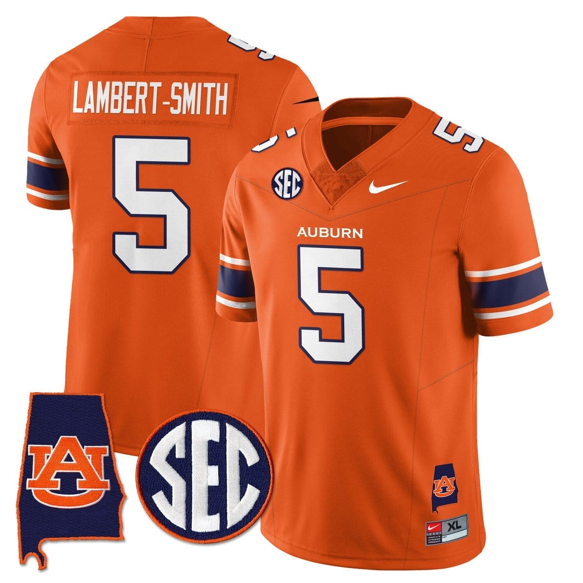 Lambert-Smith Jersey #5 Auburn Tigers Alabama Patch Vapor Stitched 5 Lambert-Smith Jersey #5 Auburn Tigers Alabama Patch Vapor Stitched - Image 5