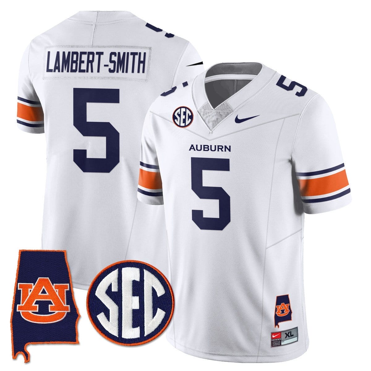 Lambert-Smith Jersey #5 Auburn Tigers Alabama Patch Vapor Stitched 2 Lambert-Smith Jersey #5 Auburn Tigers Alabama Patch Vapor Stitched - Image 2