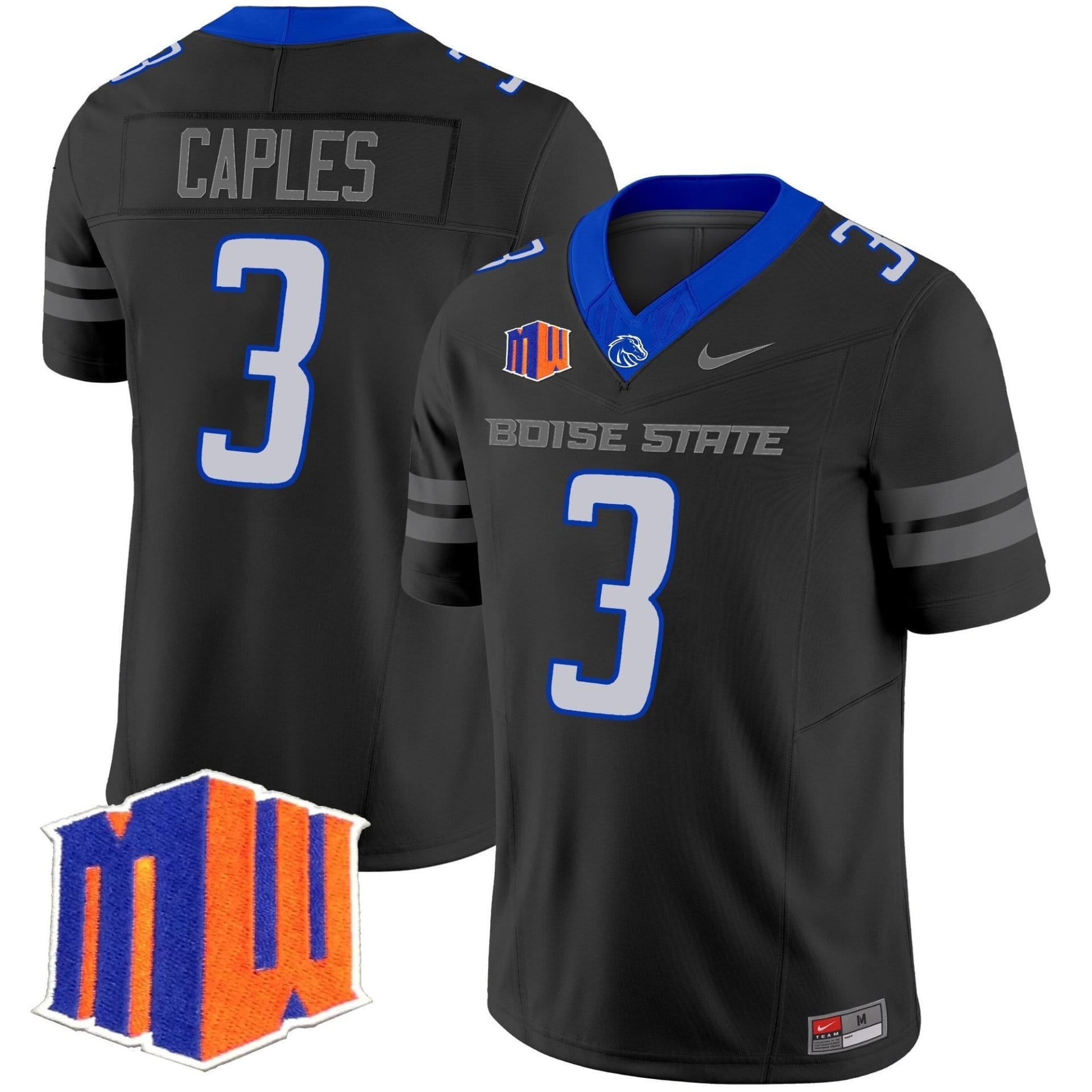 Latrell Caples Jersey #3 Boise State Broncos 2025 Vapor Stitched 1 Latrell Caples Jersey #3 Boise State Broncos 2025 Vapor Stitched