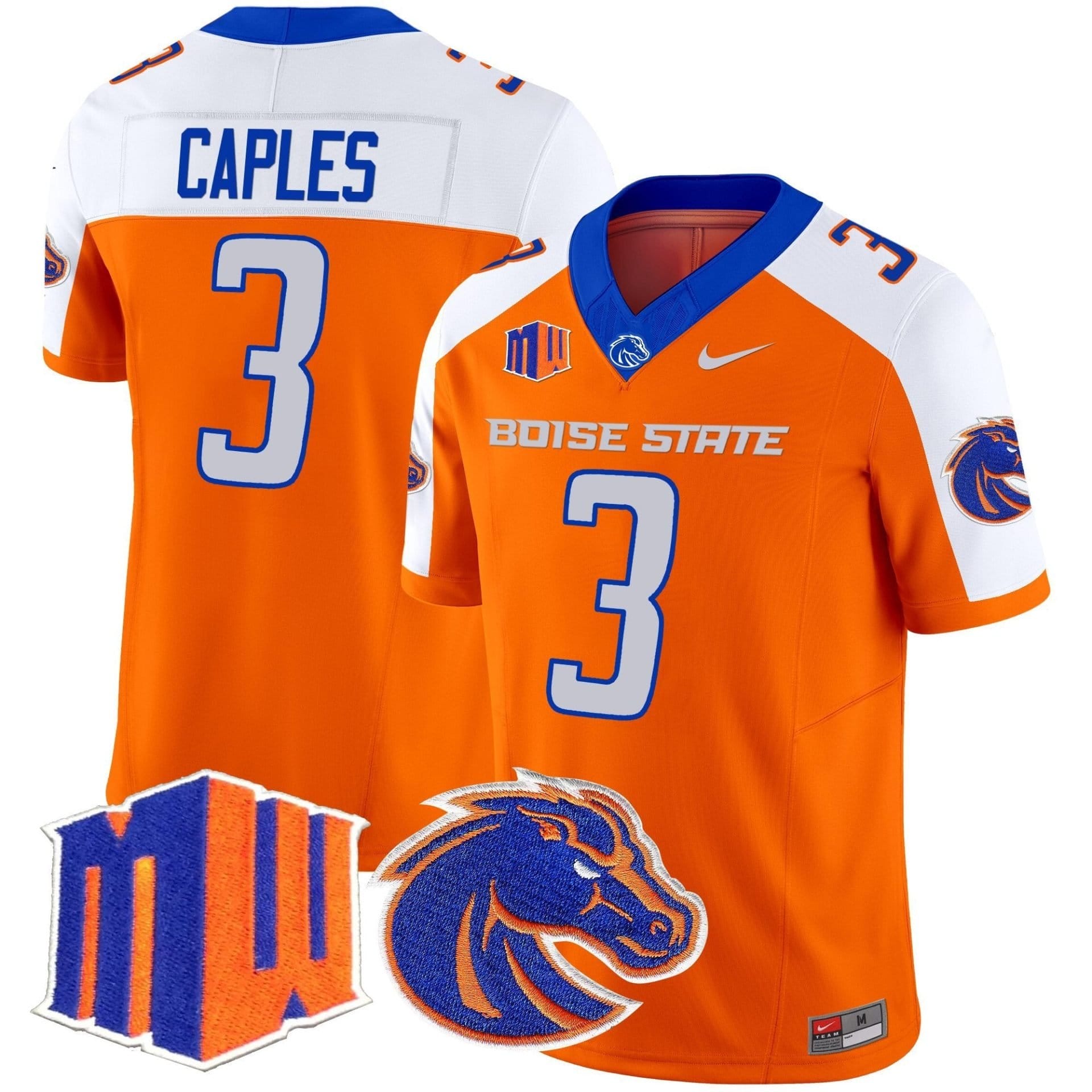 Latrell Caples Jersey #3 Boise State Broncos 2025 Vapor Stitched 3 Latrell Caples Jersey #3 Boise State Broncos 2025 Vapor Stitched - Image 3