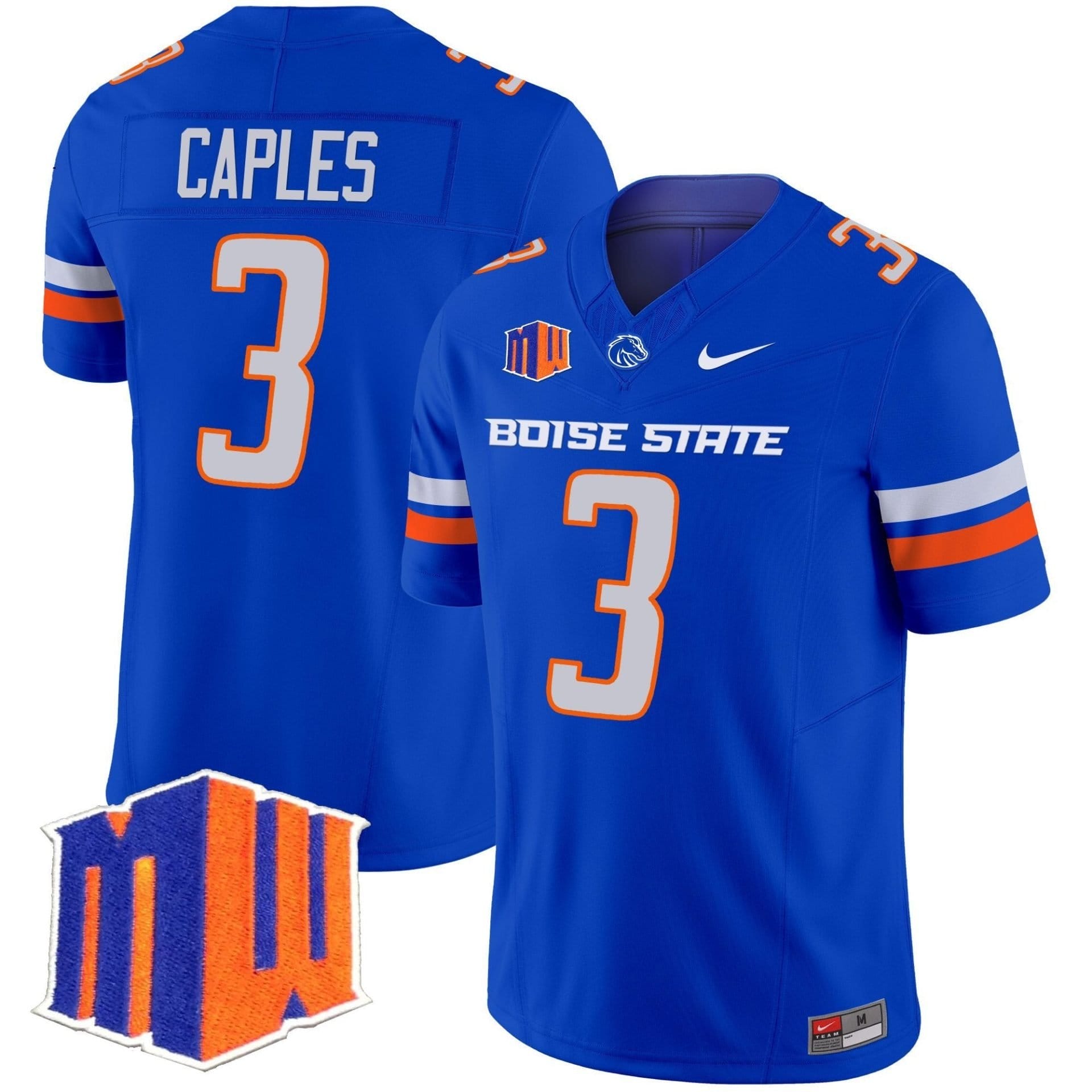 Latrell Caples Jersey #3 Boise State Broncos 2025 Vapor Stitched 5 Latrell Caples Jersey #3 Boise State Broncos 2025 Vapor Stitched - Image 5