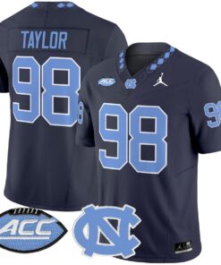 Lawrence Taylor Jersey 98 North Carolina Tar Heels 2025 Stitched Navy