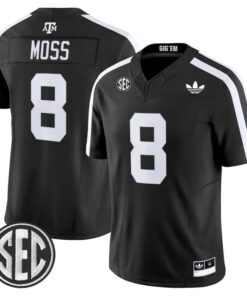 Le'Veon Moss Jersey #8 Texas A&M Aggies 2025 Vapor V2 Stitched