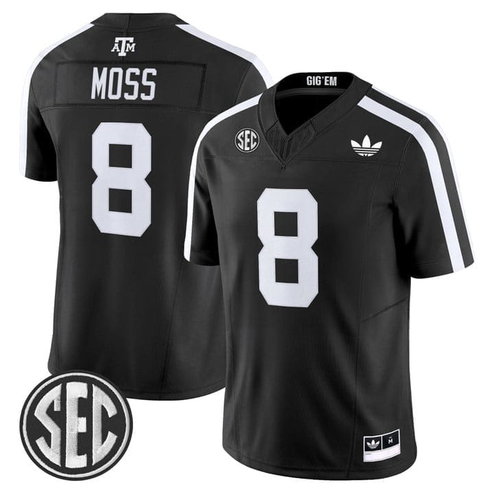Le'Veon Moss Jersey #8 Texas A&M Aggies 2025 Vapor V2 Stitched