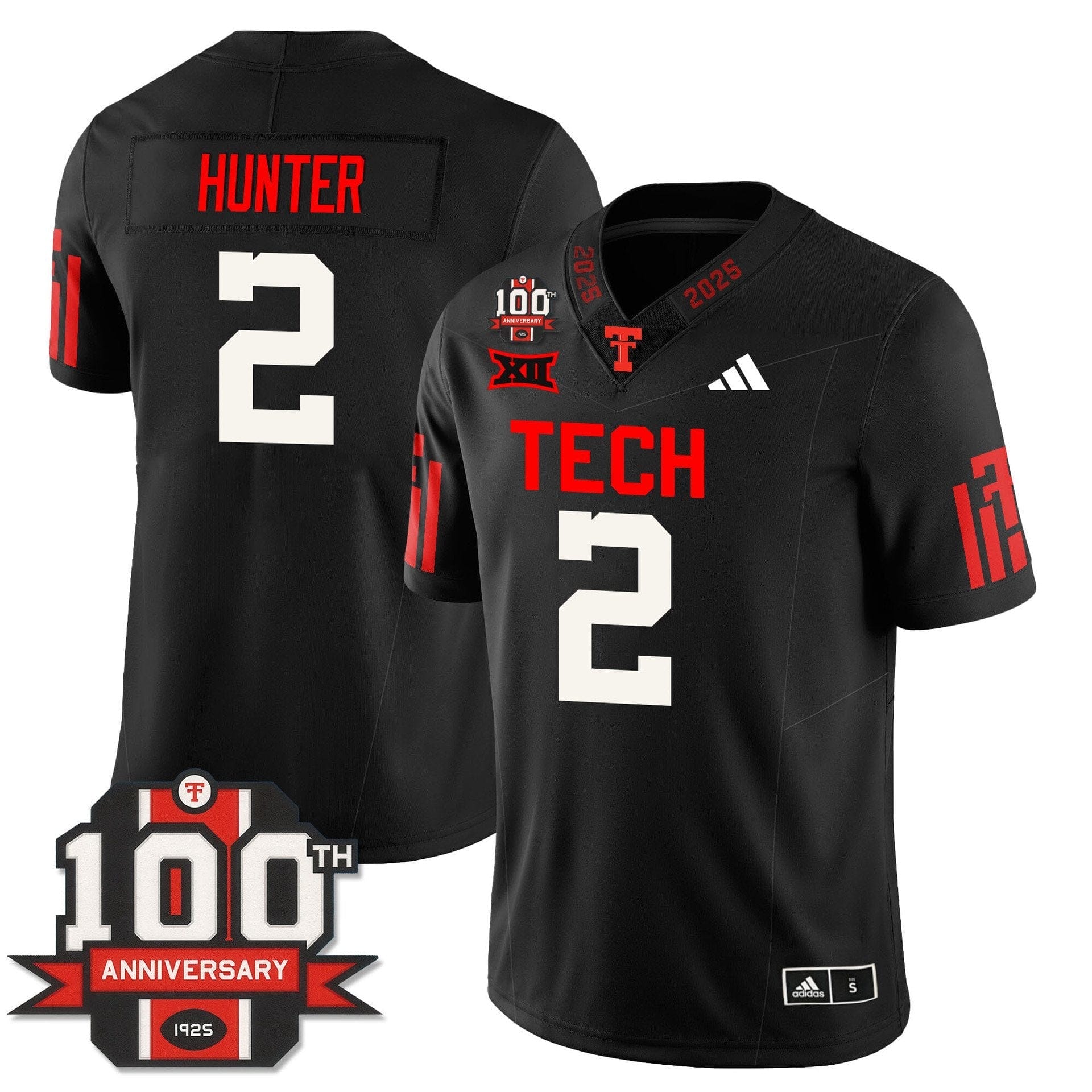Lee Hunter Jersey #2 Texas Tech Football 100th Anniversary Stitched