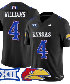 Leshon Williams Jersey #4 Kansas Jayhawks 2025 Vapor Limited Stitched
