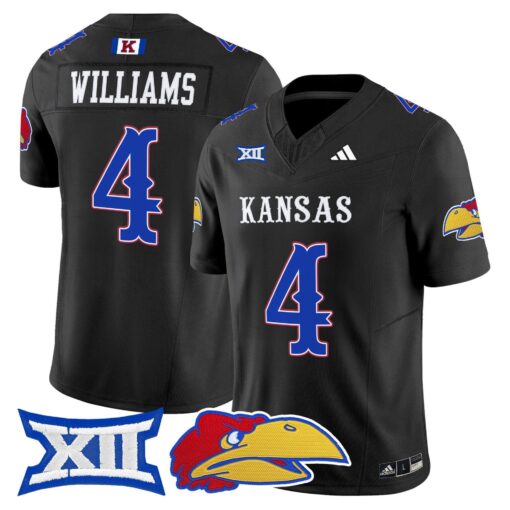 Leshon Williams Jersey #4 Kansas Jayhawks 2025 Vapor Limited Stitched