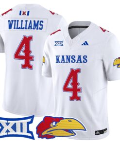 Alternative view of Leshon Williams Jersey #4 Kansas Jayhawks 2025 Vapor Limited Stitched