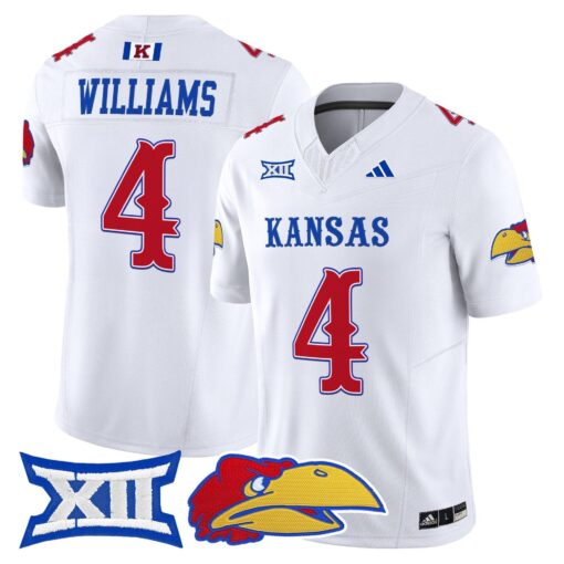 Leshon Williams Jersey #4 Kansas Jayhawks 2025 Vapor Limited Stitched - Image 2