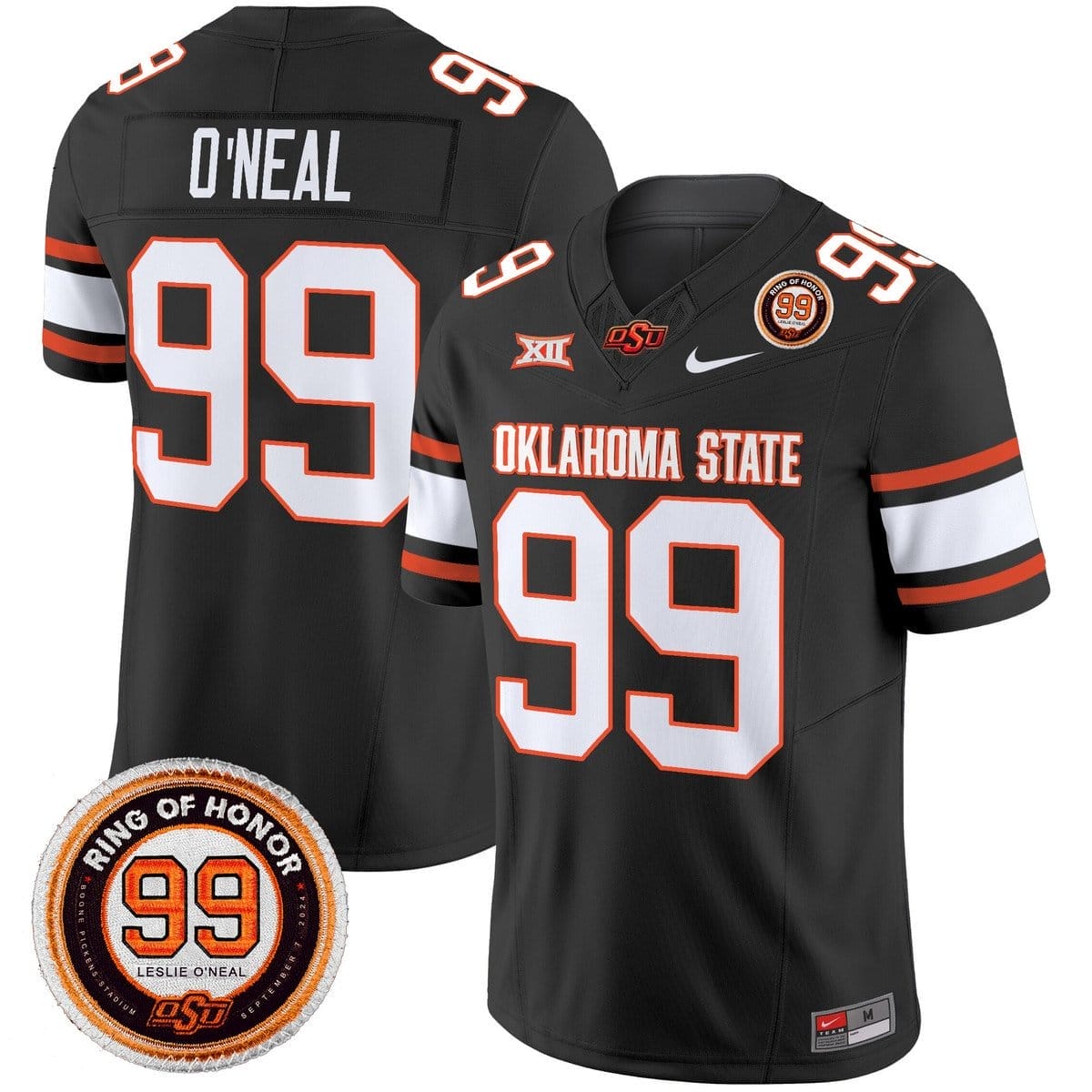 Leslie O'neal Jersey #99 Oklahoma State Cowboys 2025 Leslie O'neal Patch