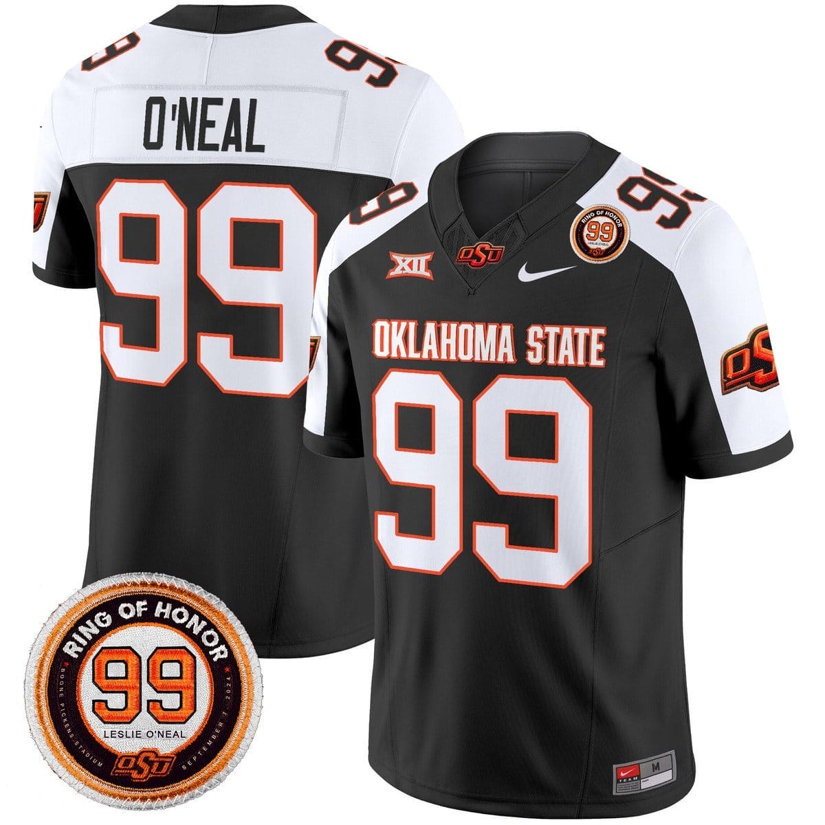 Leslie O'neal Jersey #99 Oklahoma State Cowboys 2025 Leslie O'neal Patch - Image 3