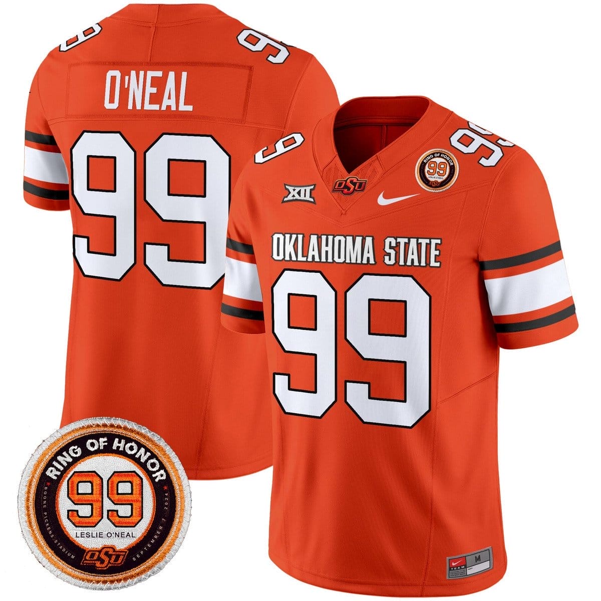 Leslie O'neal Jersey #99 Oklahoma State Cowboys 2025 Leslie O'neal Patch - Image 5