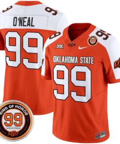 Leslie O neal Jersey 99 Oklahoma State Cowboys 2025 Leslie O neal Patch Orange Alter