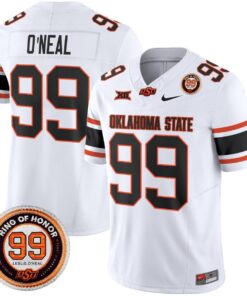 Alternative view of Leslie O'neal Jersey #99 Oklahoma State Cowboys 2025 Leslie O'neal Patch
