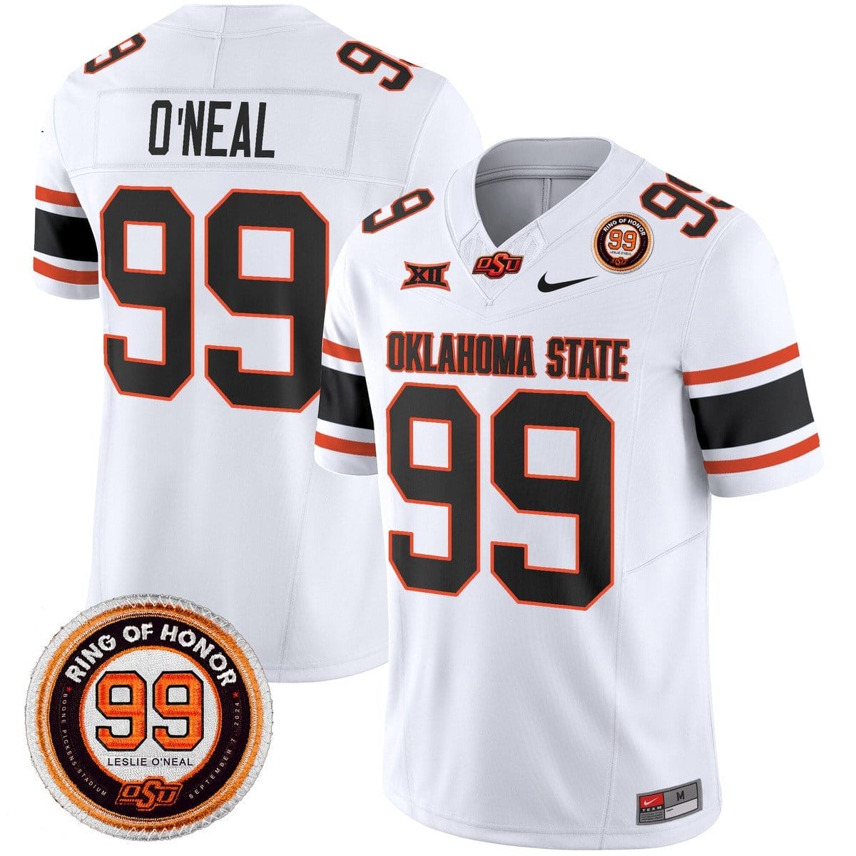 Leslie O'neal Jersey #99 Oklahoma State Cowboys 2025 Leslie O'neal Patch - Image 2