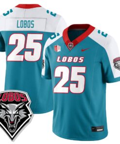 Alternative view of Lobos Jersey #25 UNM Lobo Football 2025 All Stitched