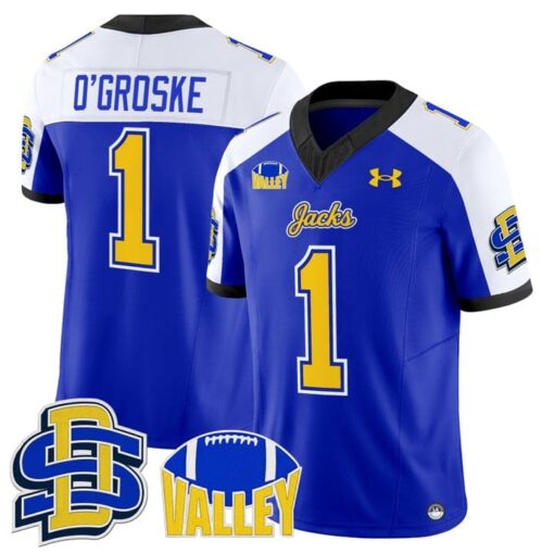 Lofton O'Groske Jersey #1 South Dakota State Jackrabbits 2025 Stitched - Image 3