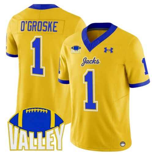 Lofton O'Groske Jersey #1 South Dakota State Jackrabbits 2025 Stitched - Image 5