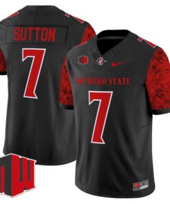 Lucky Sutton Jersey #7 San Diego State Aztecs 2025 Limited Stitched