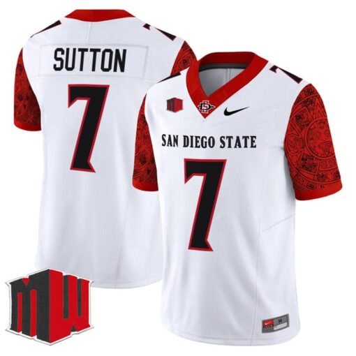 Lucky Sutton Jersey #7 San Diego State Aztecs 2025 Limited Stitched - Image 3