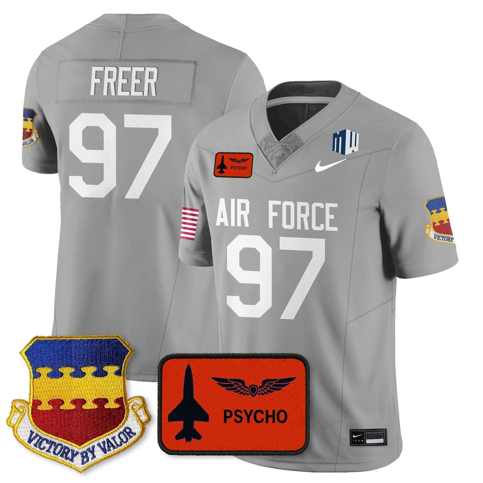 Luke Freer Jersey #97 Air Force 2025 Honor F-16 Stitched