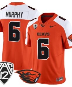 Maalik Murphy Jersey 6 Oregon State Beavers 2025 Limited Stitched Orange Alter