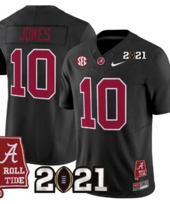 Mac Jones Jersey #10 Alabama 2021 CFP Championship Alabama Map